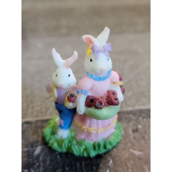 Easter rabbit bunny apple-picking Village accessory decor - Picture 1 of 4